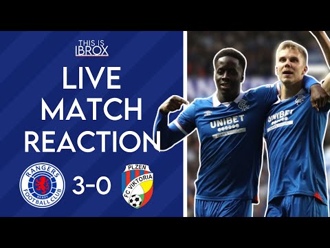 Rangers 3-0 Viktoria Plzen | Live Match Reaction | UEFA Champions League 3rd Rd Qualifier 1st Leg