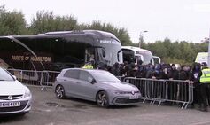 Rangers fans block team bus in furious protest as players left stranded in tunnel