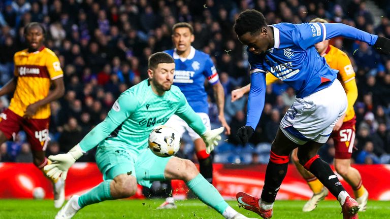 Rangers move third with narrow win against Motherwell