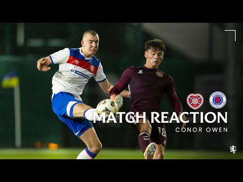 Conor Owen reacts to this evenings match