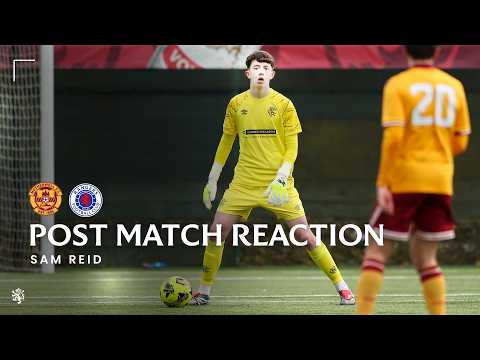 Sam Reid reacts to keeping a clean sheet in this afternoons win against Motherwell