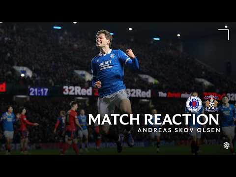 Andreas Skov Olsen reacts to first Rangers goal at Ibrox | REACTION | 04 Feb 2026