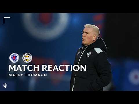 Malky Thomson reacts to this evenings match against St. Mirren