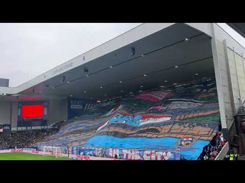 Rangers fans unveil GIANT Old Firm TIFO