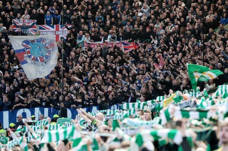 Union Bears banners on display during Glasgow derby after ticket dispute