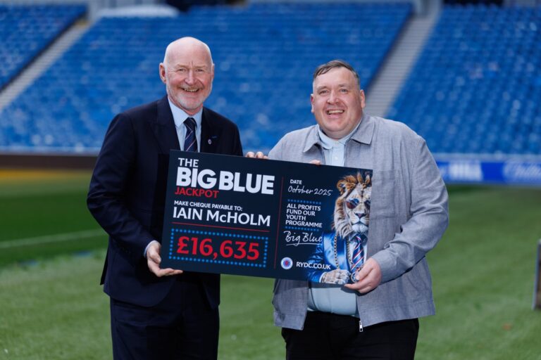 Rangers Confirm RYDC Big Blue Jackpot Total Is Close To £150,000