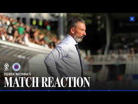 Derek McInnes reacts to today’s match against FK Jablonec | 27 Aug 2026