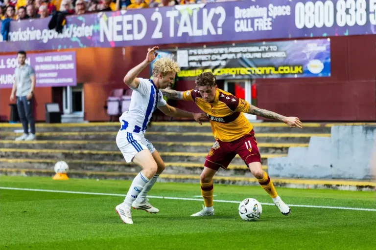 Alex Lowry showing signs of recovery on the pitch at Motherwell