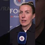 Leanne Crichton reflects to her side against Motherwell