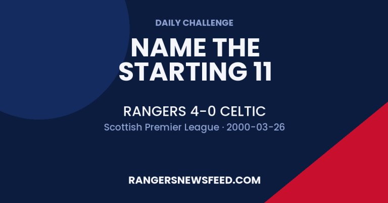 Rangers 4-0 Celtic Scottish Premier League 00